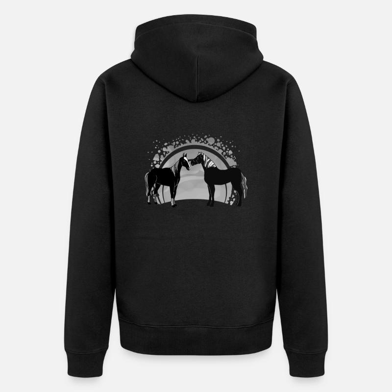 Chevaux - Veste à capuche bio Premium Unisexe - noir