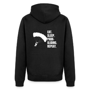 Paragliding Paragliding Paragliding Paragliders - Unisex Premium Organic Zip Hoodie - black - Back - Nico (187cm)