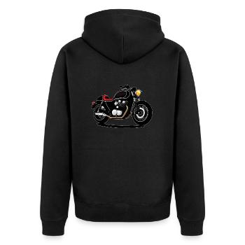 Conception de motos - Veste à capuche bio Premium Unisexe - noir - Dos - Nico (187cm)