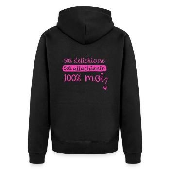 Attachiante Delichieuse - Veste à capuche bio Premium Unisexe - noir - Dos - Nico (187cm)
