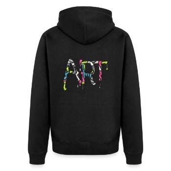 Graffiti style Splash hip hop couleurs peintre couleur - Veste à capuche bio Premium Unisexe - noir - Dos - Nico (187cm)