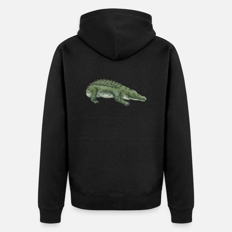 Crocodile - Veste à capuche bio Premium Unisexe - noir
