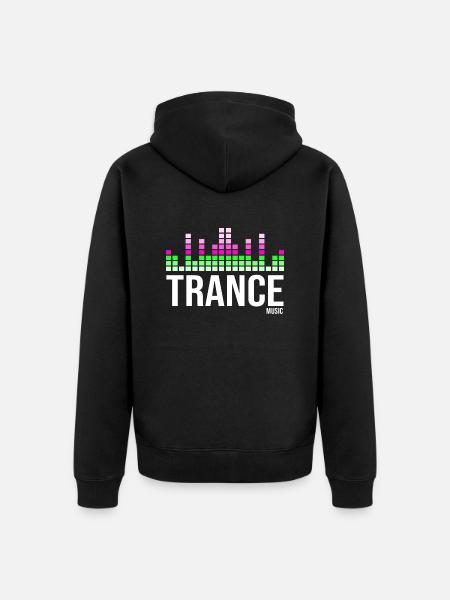 Trance music logo - Unisex Premium Organic Zip Hoodie - black