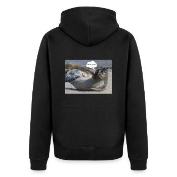 Robbe - Unisex Premium Bio Zip Hoodie - Schwarz - Hinten - Nico (187cm)