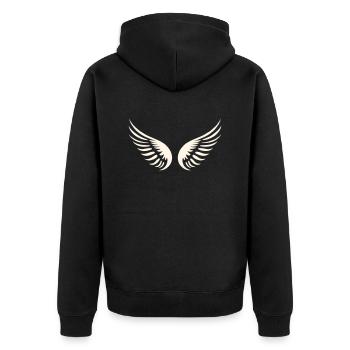 Ange gardien - Veste à capuche bio Premium Unisexe - noir - Dos - Nico (187cm)