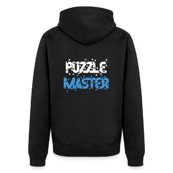 Puzzle Master Puzzles Spiel Puzzler Hobbyist - Unisex Premium Bio Zip Hoodie - Schwarz - Hinten - Nico (187cm)