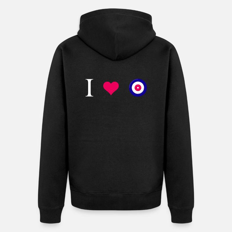 Curling, Curling, Curler, Curling-Love - Veste à capuche bio Premium Unisexe - noir