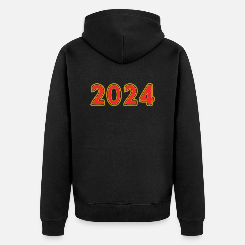 2024. ANNEE - Veste à capuche bio Premium Unisexe - noir