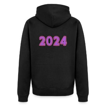 2024. ANNEE - Veste à capuche bio Premium Unisexe - noir - Dos - Nico (187cm)