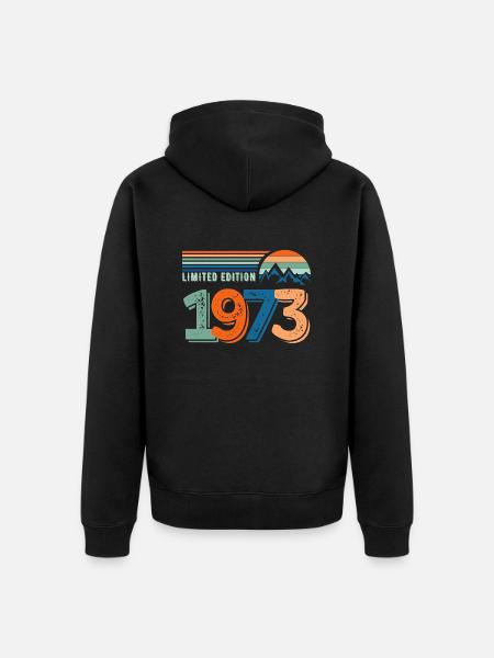 Limited edition 1973 - Unisex Premium Organic Zip Hoodie - black