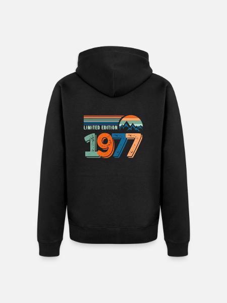 Limited edition 1977 - Unisex Premium Organic Zip Hoodie - black