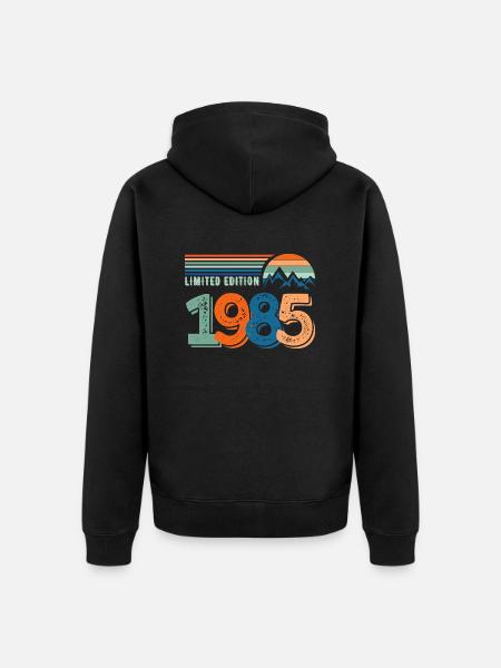 Limited edition 1985 - Unisex Premium Organic Zip Hoodie - black
