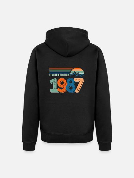 Limited edition 1987 - Unisex Premium Organic Zip Hoodie - black