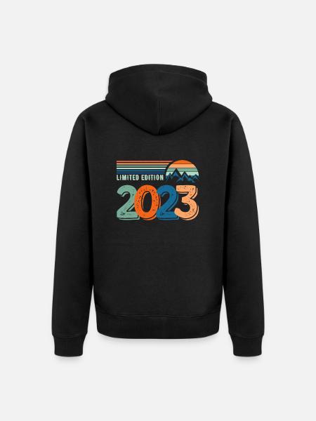 Limitierte Auflage 2023 - Unisex Premium Bio Zip Hoodie - Schwarz
