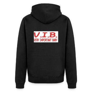 Important Baby - Veste à capuche bio Premium Unisexe - noir - Dos - Nico (187cm)