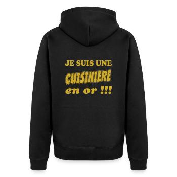 Je suis un CUISINIERE en or 186!!!5 - Veste à capuche bio Premium Unisexe - noir - Dos - Nico (187cm)