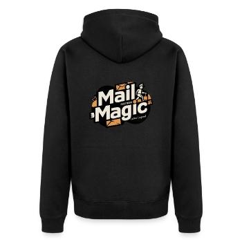 VOTRE FACTEUR, LETTER LEGEND - Veste à capuche bio Premium Unisexe - noir - Dos - Nico (187cm)