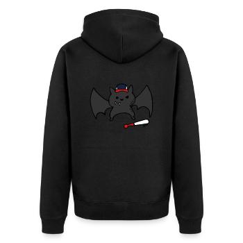Chauve-souris de baseball drôle et mignonne / Chauve-souris - Veste à capuche bio Premium Unisexe - noir - Dos - Nico (187cm)