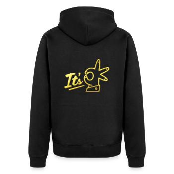Es ist ok Zitate positiv Zitat niedlich Liebe Positivität - Unisex Premium Bio Zip Hoodie - Schwarz - Hinten - Nico (187cm)