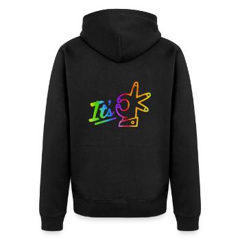 Es ist ok Zitate positiv Zitat niedlich Liebe Positivität - Unisex Premium Bio Zip Hoodie - Schwarz - Hinten - Nico (187cm)