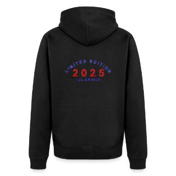 2025, édition limitée - Veste à capuche bio Premium Unisexe - noir - Dos - Nico (187cm)