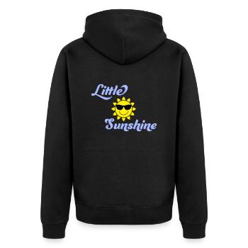 Little Sunshine - Unisex Premium Bio Zip Hoodie - Schwarz - Hinten - Nico (187cm)