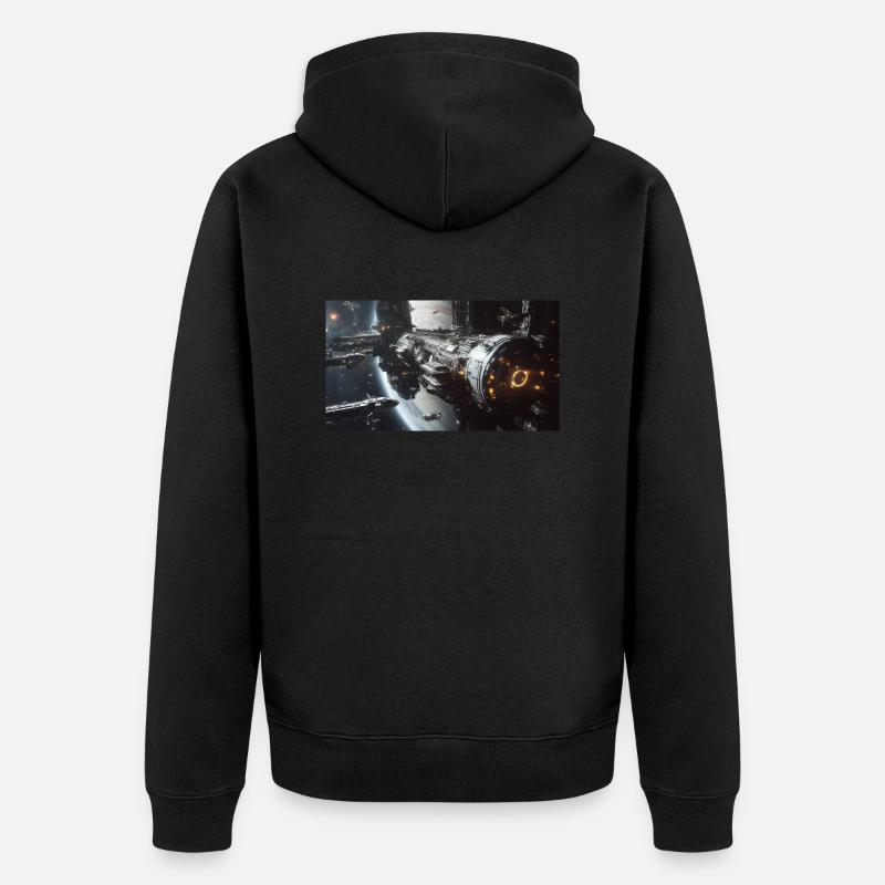 Lost in Space 1 1 - Unisex Premium Bio Zip Hoodie - Schwarz