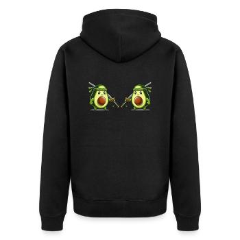 Avocat Samouraï 2 - Veste à capuche bio Premium Unisexe - noir - Dos - Nico (187cm)