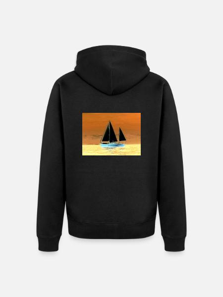 Ho-Boot - Unisex Premium Bio Zip Hoodie - Schwarz