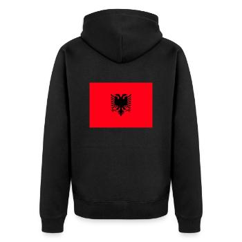 Albanie - drapeau - Veste à capuche bio Premium Unisexe - noir - Dos - Nico (187cm)