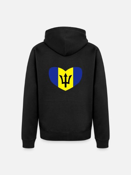 Love Barbados - Unisex Premium Organic Zip Hoodie - black