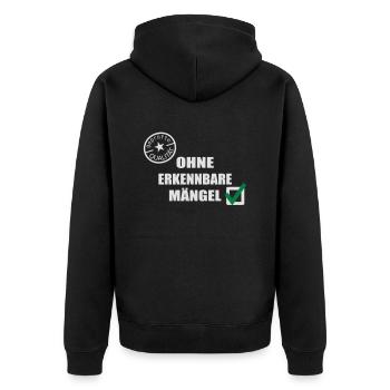 Oldies Gütesiegel geprüfte Qualität Geburtstag - Unisex Premium Bio Zip Hoodie - Schwarz - Hinten - Nico (187cm)