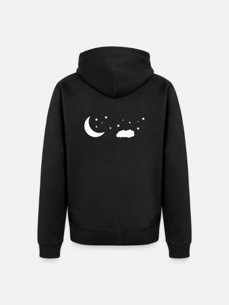 ciel nocturne - Veste à capuche bio Premium Unisexe - noir