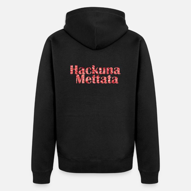 Hack Mett - Unisex Premium Bio Zip Hoodie - Schwarz