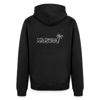 Colombie - Veste à capuche bio Premium Unisexe - noir - Dos - Nico (187cm)