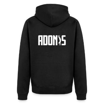 Adonis Fitness Muscles Sexy Body Man - Unisex Premium Organic Zip Hoodie - black - Back - Nico (187cm)
