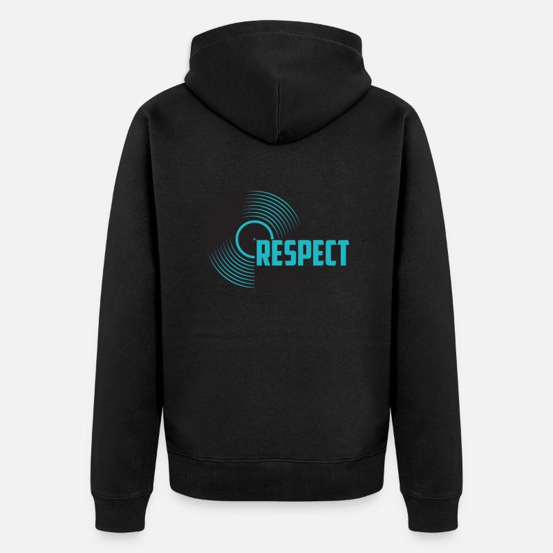 Blue Note • Respect Vinyl - Unisex Premium Bio Zip Hoodie - Schwarz