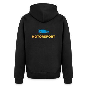 ★ couleurs de conception interchangeables ★ Motorsport (voiture de sport) - Veste à capuche bio Premium Unisexe - noir - Dos - Nico (187cm)