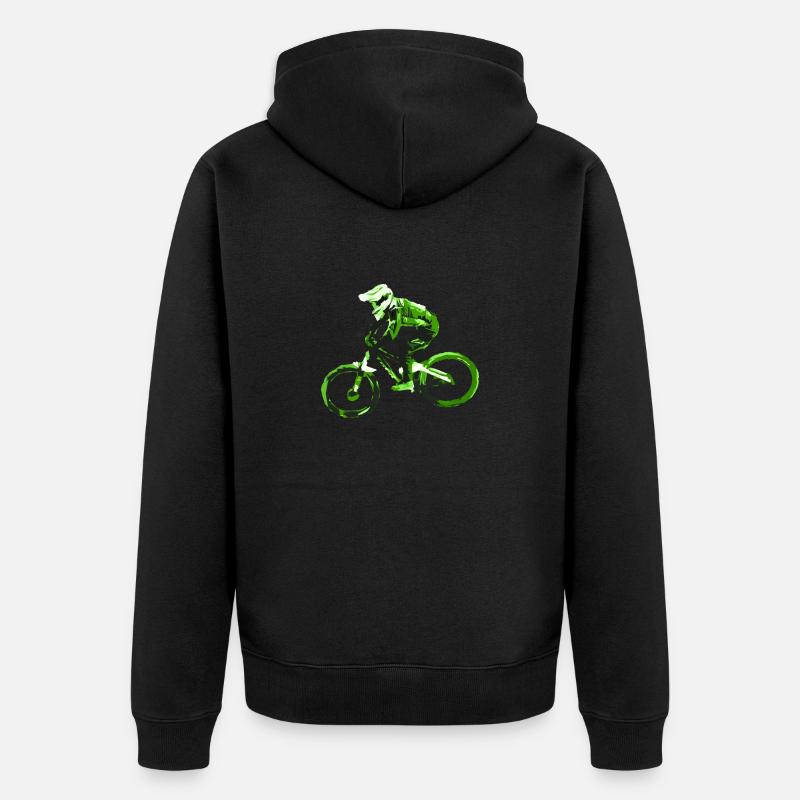 vtt mtb downhill - Veste à capuche bio Premium Unisexe - noir