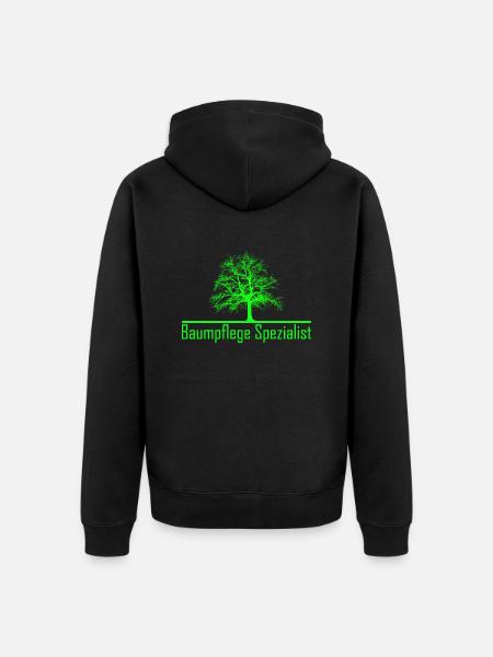 Baumpflege - Unisex Premium Bio Zip Hoodie - Schwarz