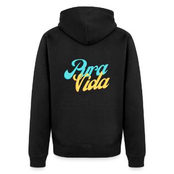 Pura Vida - Veste à capuche bio Premium Unisexe - noir - Dos - Nico (187cm)