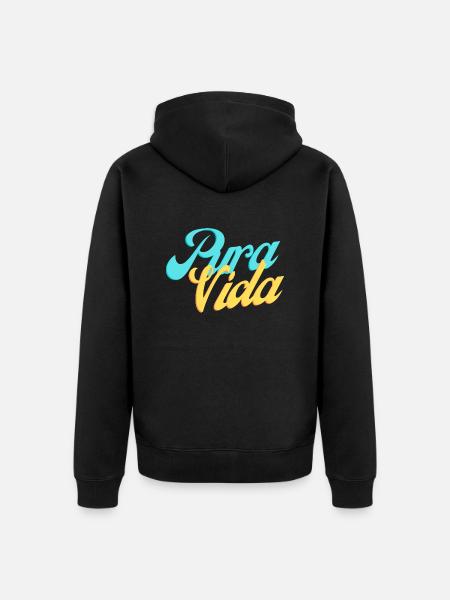 Pura Vida - Unisex Premium Bio Zip Hoodie - Schwarz