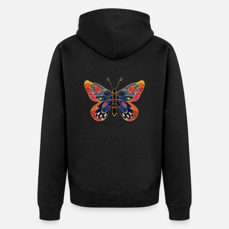 Papillon - Veste à capuche bio Premium Unisexe - noir