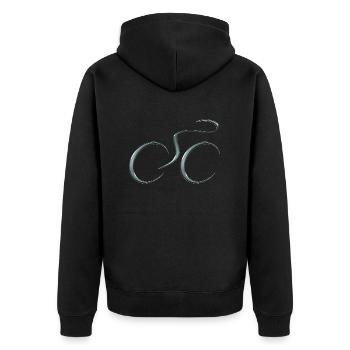 cycliste cyclisme BMX vélo sport VTT hobby - Veste à capuche bio Premium Unisexe - noir - Dos - Nico (187cm)