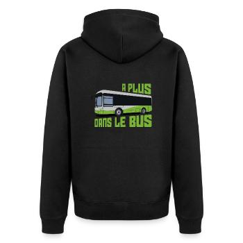 BUS - Veste à capuche bio Premium Unisexe - noir - Dos - Nico (187cm)