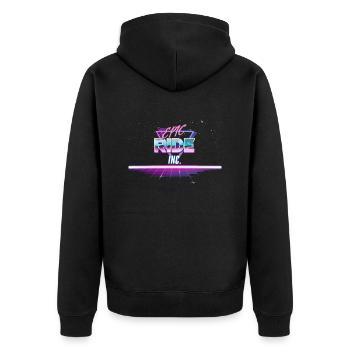 EPIC RIDE INC. - Unisex Premium Organic Zip Hoodie - black - Back - Nico (187cm)