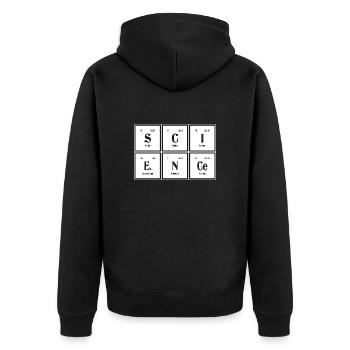Science | Periodic Table of Elements - Unisex Premium Organic Zip Hoodie - black - Back - Nico (187cm)