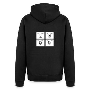 | Licorne Tableau périodique des éléments - Veste à capuche bio Premium Unisexe - noir - Dos - Nico (187cm)