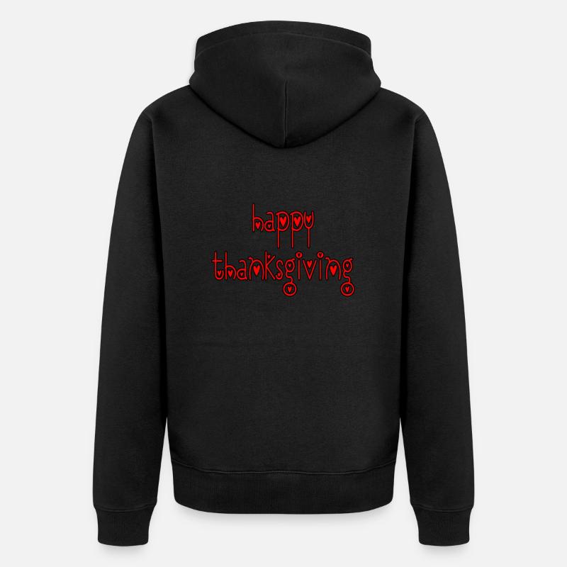 Joyeux Thanksgiving. Joyeux thaksgiving - Veste à capuche bio Premium Unisexe - noir
