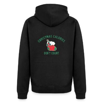 Christmas calories don't count - Veste à capuche bio Premium Unisexe - noir - Dos - Nico (187cm)